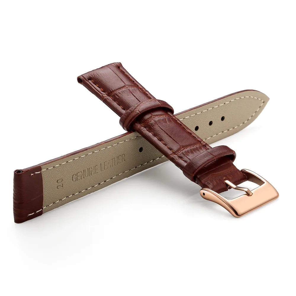 Bracelet montre cuir vachette 12 à 22 mm souple