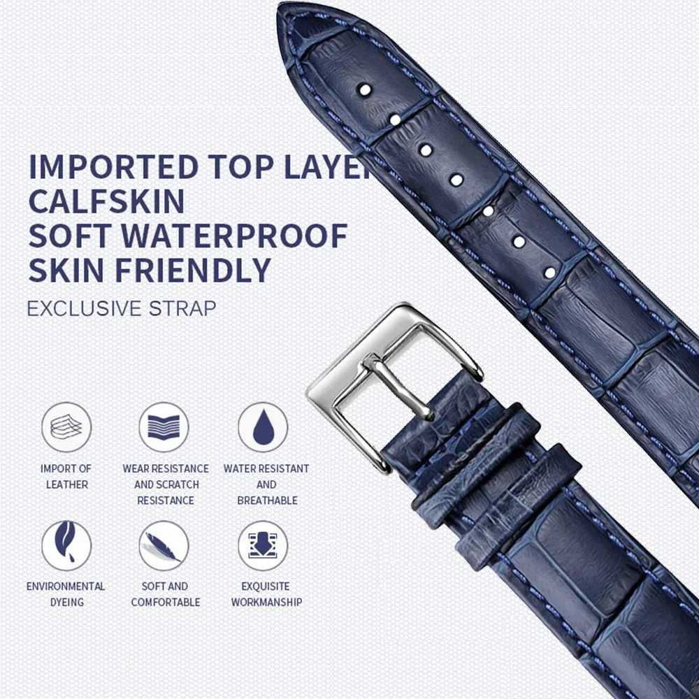 Bracelet montre cuir vachette 12 à 22 mm souple