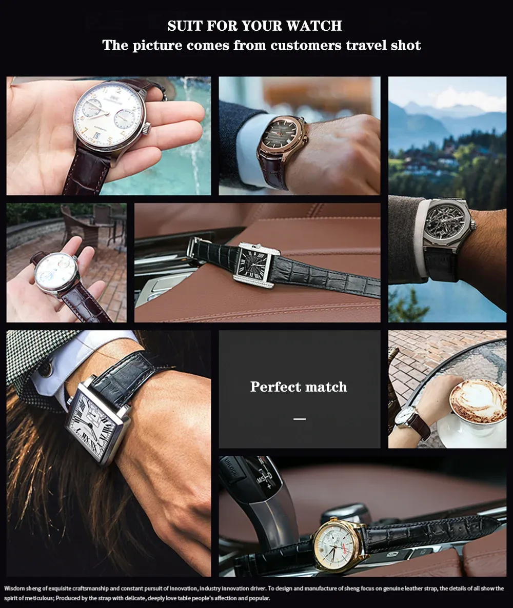 Bracelet montre cuir vachette 12 à 22 mm souple