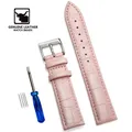 Bracelet montre cuir vachette 12 à 22 mm souple – Band Color Rose 1