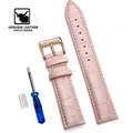 Bracelet montre cuir vachette 12 à 22 mm souple – Band Color Rose 2