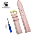 Bracelet montre cuir vachette 12 à 22 mm souple – Band Color Rose 3