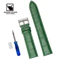 Bracelet montre cuir vachette 12 à 22 mm souple – Band Color Vert 1