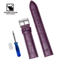 Bracelet montre cuir vachette 12 à 22 mm souple – Band Color Violet 1
