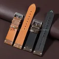 Bracelet montre cuir vachette 18 à 24 mm ciré huilé – 3