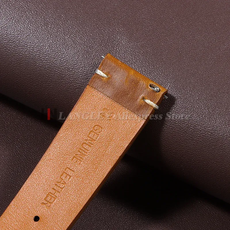 Bracelet montre cuir vachette 18 à 24 mm ciré huilé