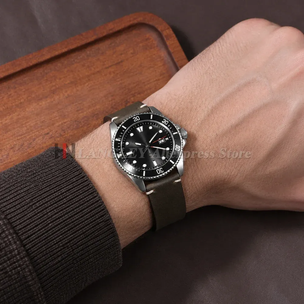 Bracelet montre cuir vachette 18 à 24 mm ciré huilé