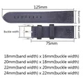 Bracelet montre cuir vachette 18 à 24 mm pour Samsung Gear S3 – 3