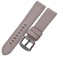 Bracelet montre cuir vachette 18 à 24 mm pour Samsung Gear S3 – Couleur du bracelet Boucle grise noire