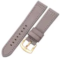 Bracelet montre cuir vachette 18 à 24 mm pour Samsung Gear S3 – Couleur du bracelet Boucle dorée grise