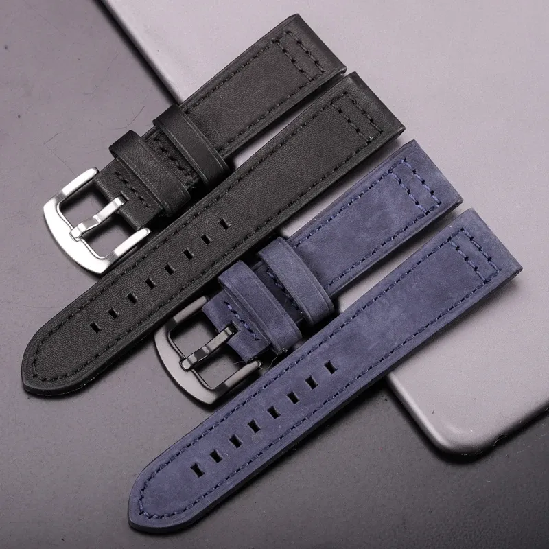 Bracelet montre cuir vachette 18 à 24 mm pour Samsung Gear S3