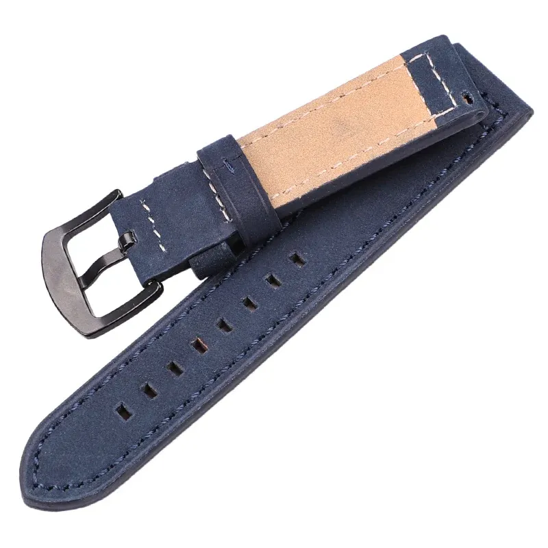 Bracelet montre cuir vachette 18 à 24 mm pour Samsung Gear S3