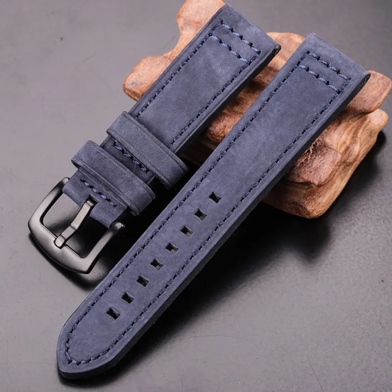 Bracelet montre cuir vachette 18 à 24 mm pour Samsung Gear S3