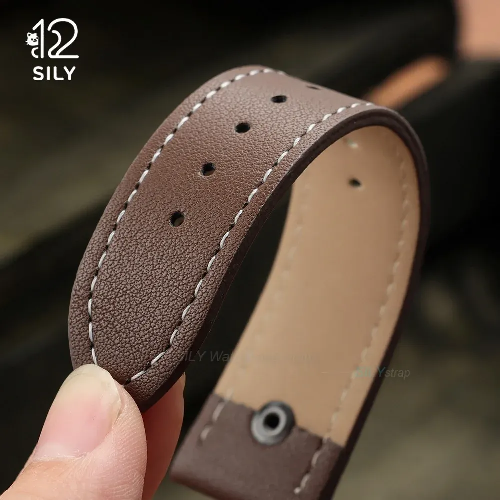 Bracelet montre cuir vachette 20 à 24 mm mat