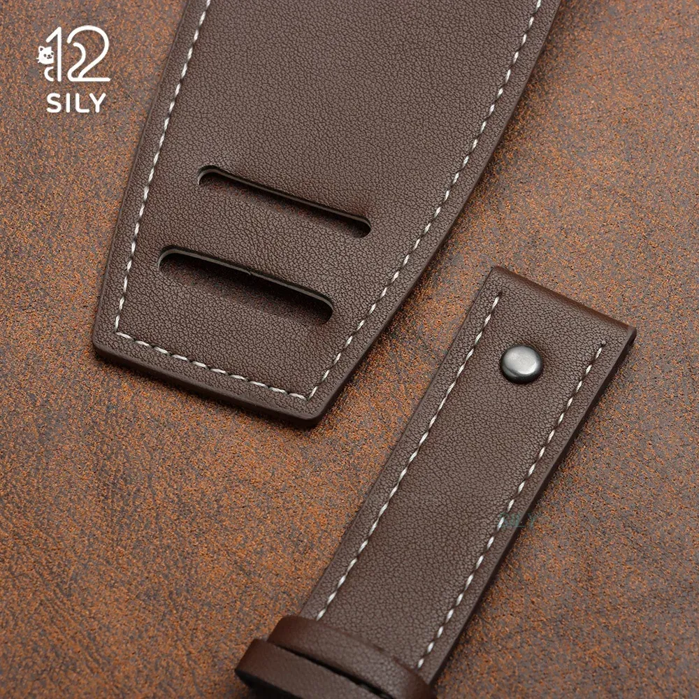 Bracelet montre cuir vachette 20 à 24 mm mat