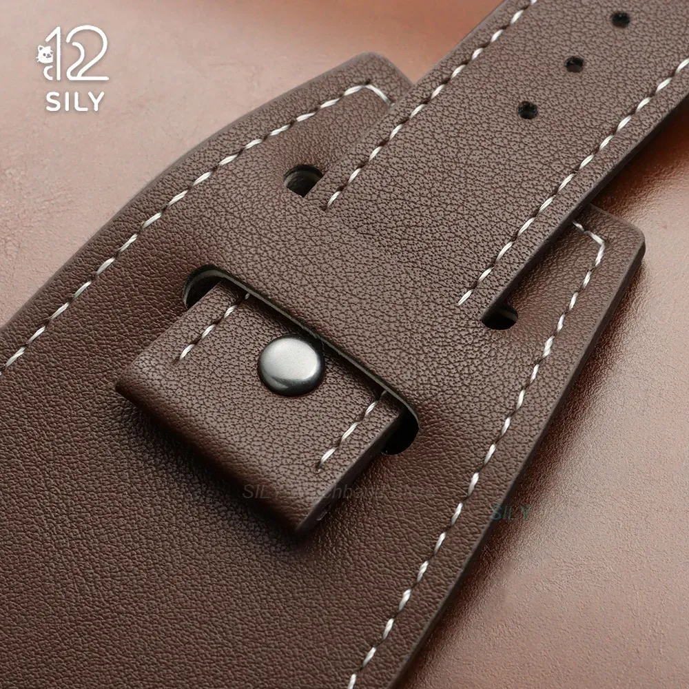 Bracelet montre cuir vachette 20 à 24 mm mat