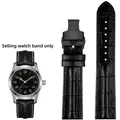 Bracelet montre cuir vachette croco 20 et 22 mm – Couleur du bracelet Black black B
