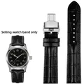 Bracelet montre cuir vachette croco 20 et 22 mm – Couleur du bracelet Black silver B