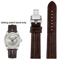 Bracelet montre cuir vachette croco 20 et 22 mm – Couleur du bracelet Brown silver B