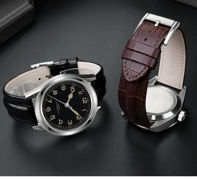 Bracelet montre cuir vachette croco 20 et 22 mm