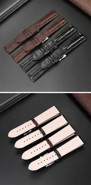 Bracelet montre cuir vachette croco 20 et 22 mm