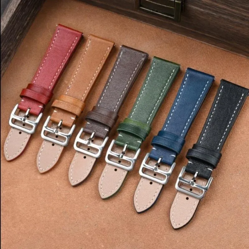 Bracelet montre cuir veau 17 à 24 mm rétro dégradé