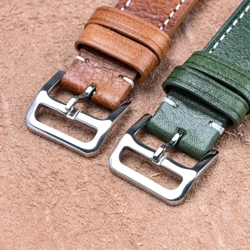 Bracelet montre cuir veau 17 à 24 mm rétro dégradé