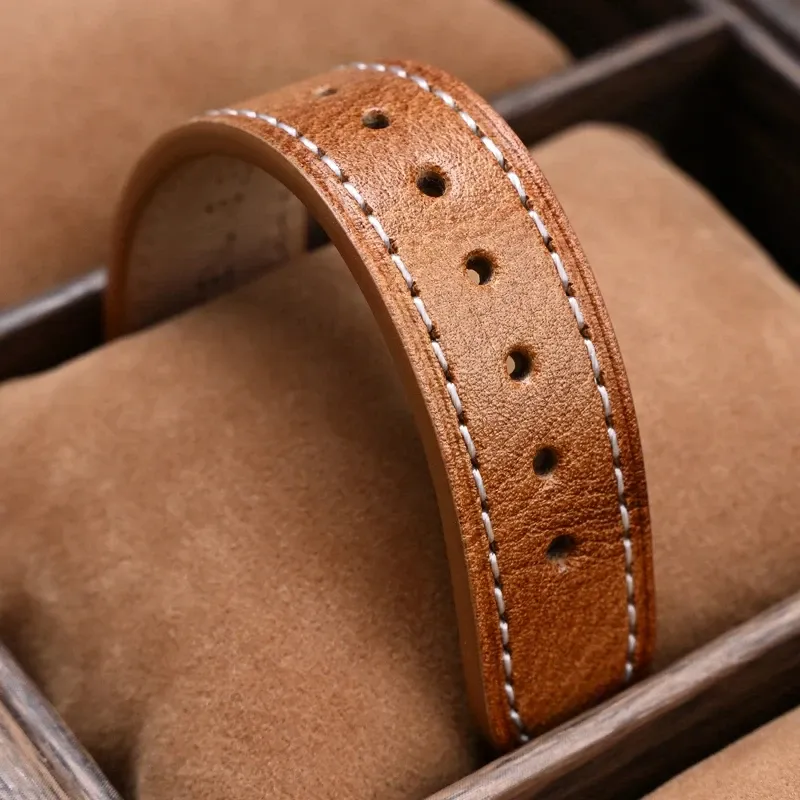 Bracelet montre cuir veau 17 à 24 mm rétro dégradé