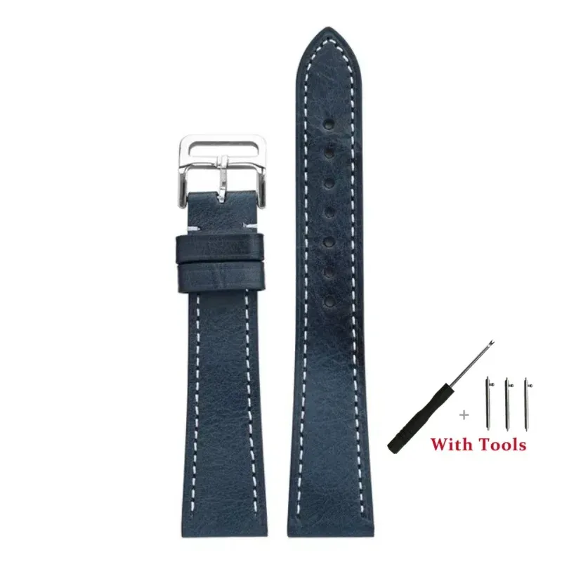 Bracelet montre cuir veau 17 à 24 mm rétro dégradé
