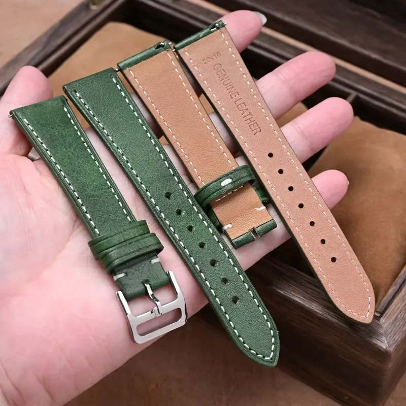 Bracelet montre cuir veau 17 à 24 mm rétro dégradé