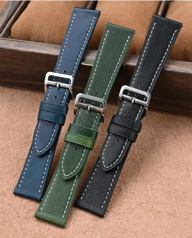 Bracelet montre cuir veau 17 à 24 mm rétro dégradé