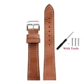 Bracelet montre cuir veau 17 à 24 mm rétro dégradé – Couleur du bracelet Light Brown