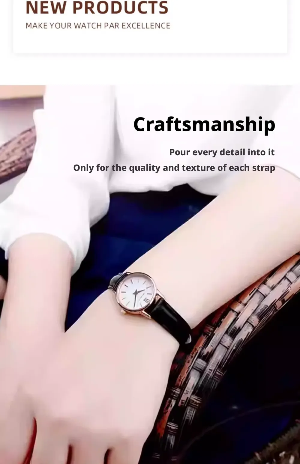 Bracelet montre cuir veau fin 6 à 24 mm étanche