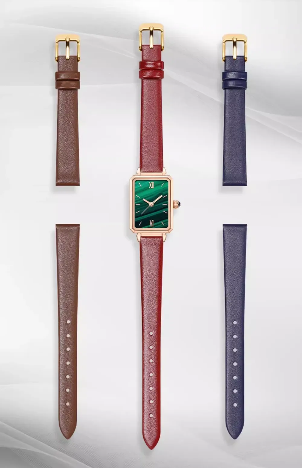Bracelet montre cuir veau fin 6 à 24 mm étanche