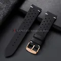 Bracelet montre cuir veau respirant 18 à 24 mm – Couleur du bracelet Black-Rosegold