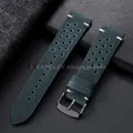 Bracelet montre cuir veau respirant 18 à 24 mm – Couleur du bracelet Blue-Black
