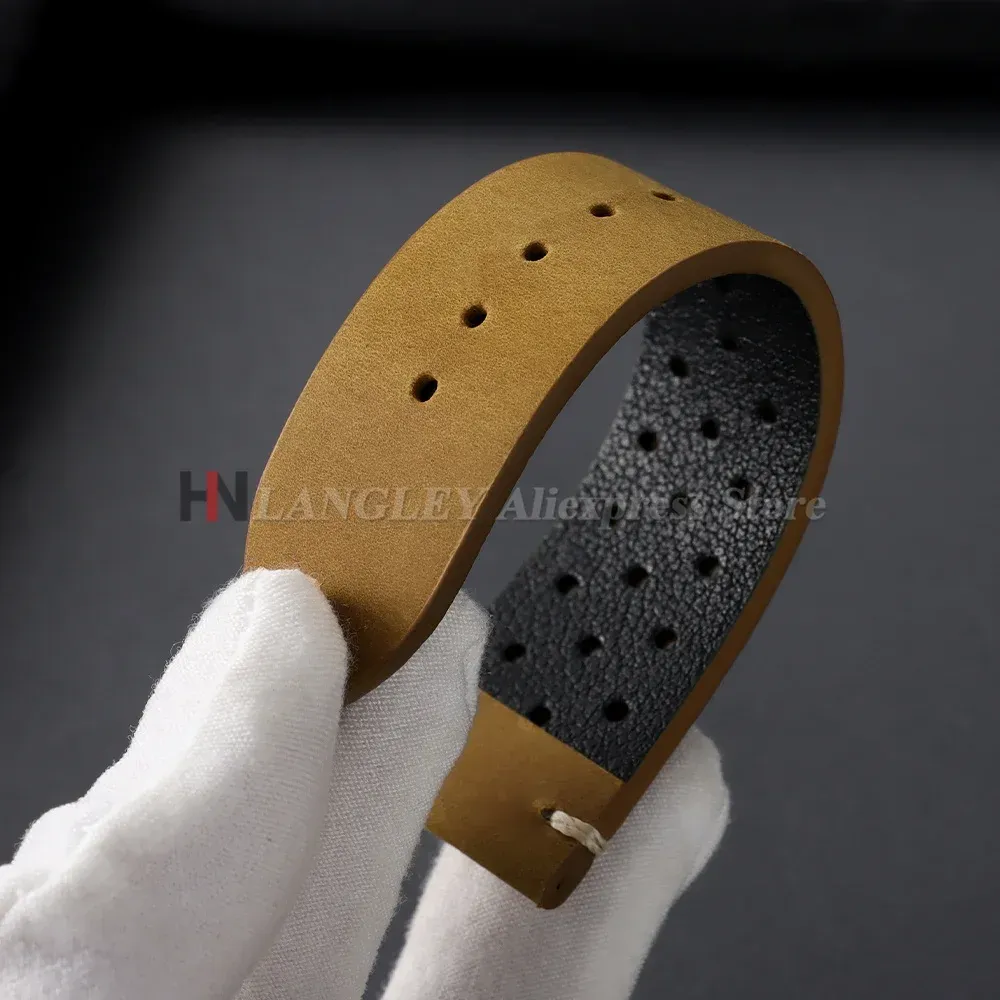 Bracelet montre cuir veau respirant 18 à 24 mm