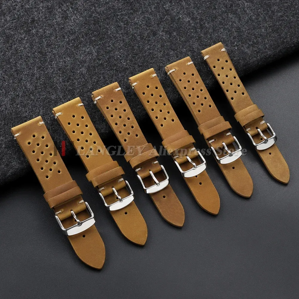 Bracelet montre cuir veau respirant 18 à 24 mm