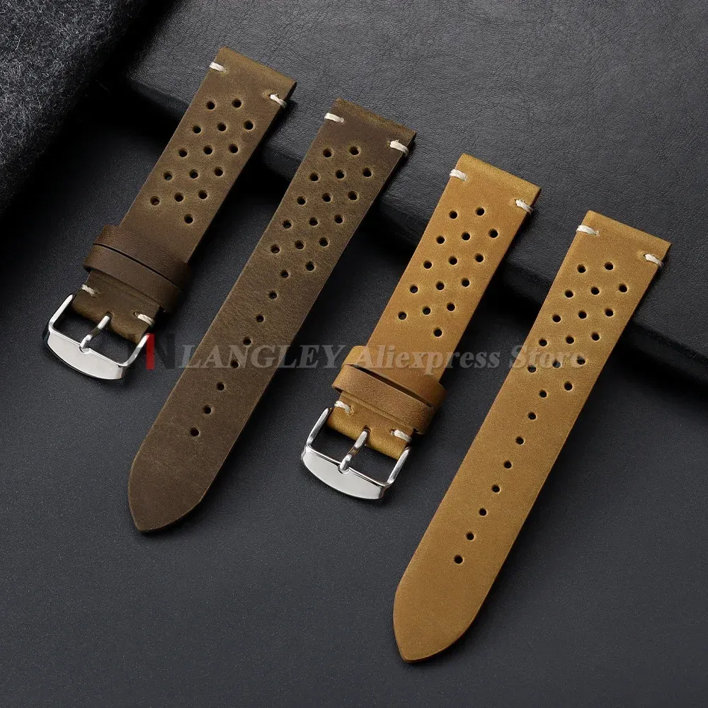 Bracelet montre cuir veau respirant 18 à 24 mm