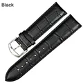 Bracelet montre cuir véritable 12 à 20 mm – Couleur du bracelet Black