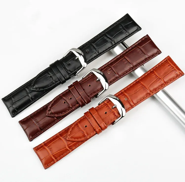 Bracelet montre cuir véritable 12 à 20 mm