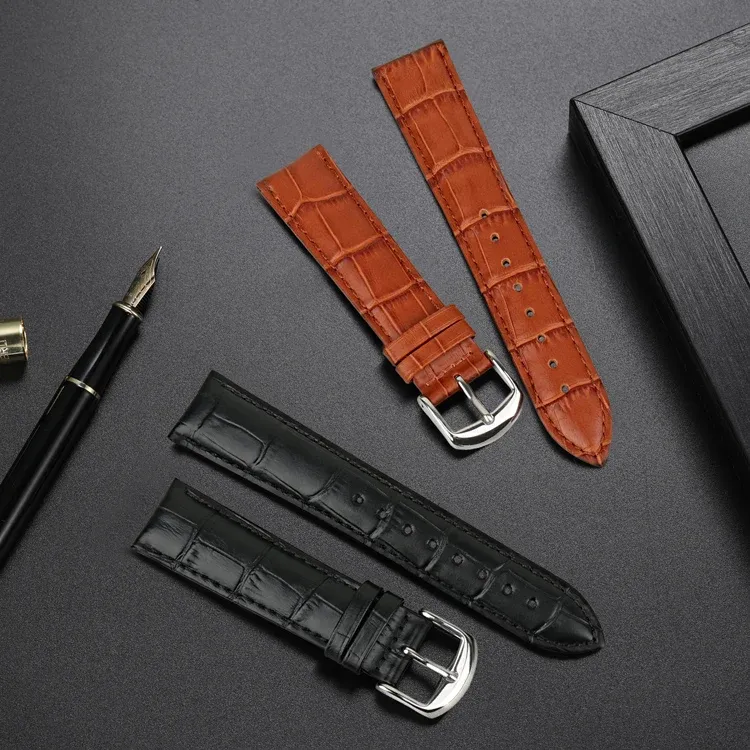 Bracelet montre cuir véritable 12 à 20 mm