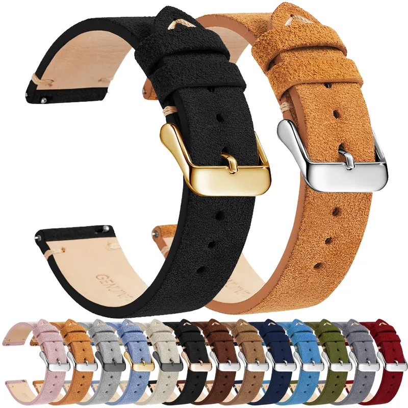 Bracelet montre cuir véritable 14 à 22 mm