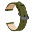 Bracelet montre cuir véritable 14 à 22 mm – Band Color Army Green 2