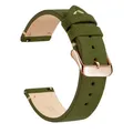 Bracelet montre cuir véritable 14 à 22 mm – Band Color Army Green 4