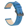 Bracelet montre cuir véritable 14 à 22 mm – Band Color Blue 2