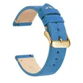 Bracelet montre cuir véritable 14 à 22 mm – Band Color Blue 3