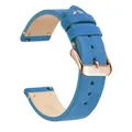 Bracelet montre cuir véritable 14 à 22 mm – Band Color Blue 4