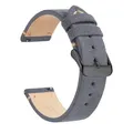 Bracelet montre cuir véritable 14 à 22 mm – Band Color Dark Gray 2