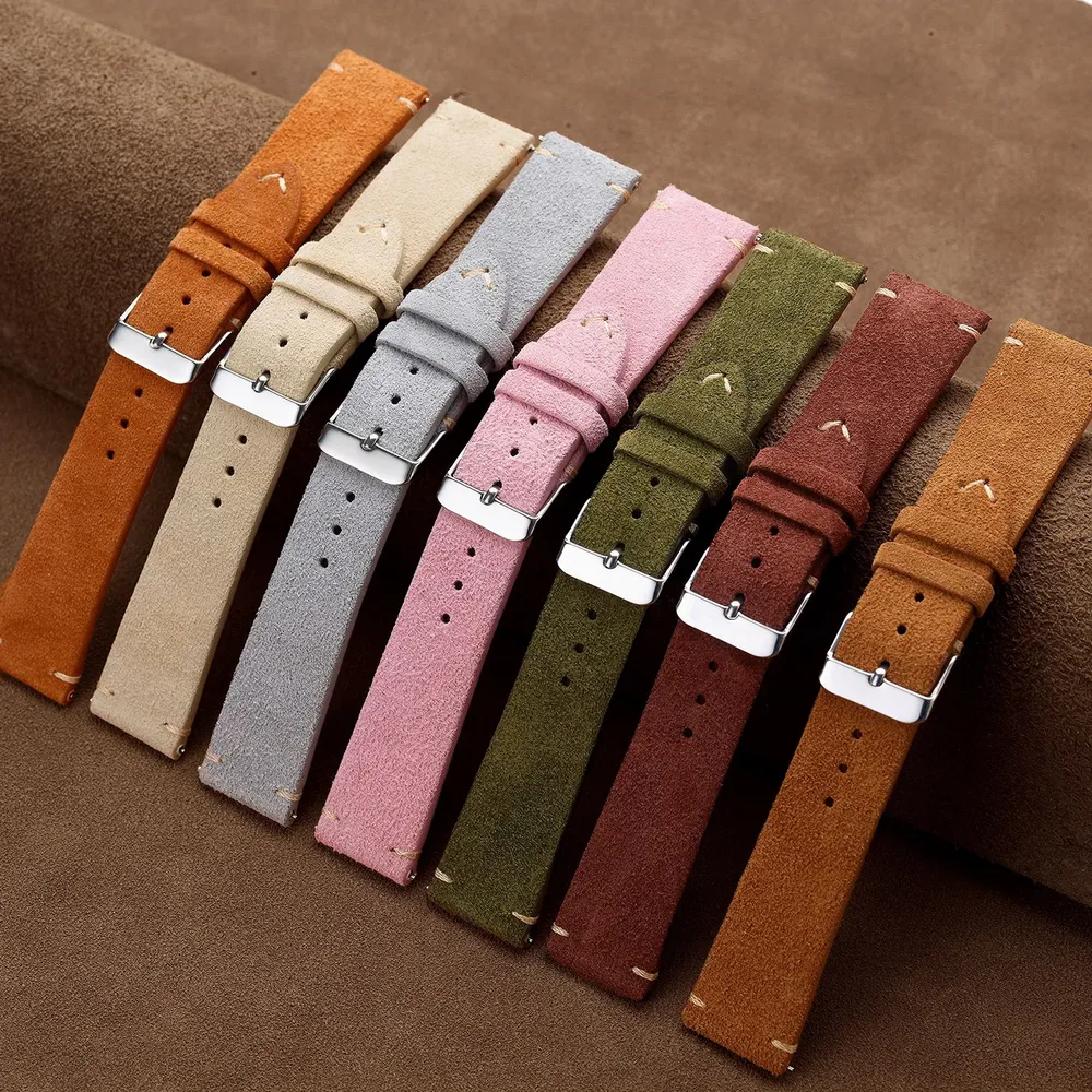 Bracelet montre cuir véritable 14 à 22 mm